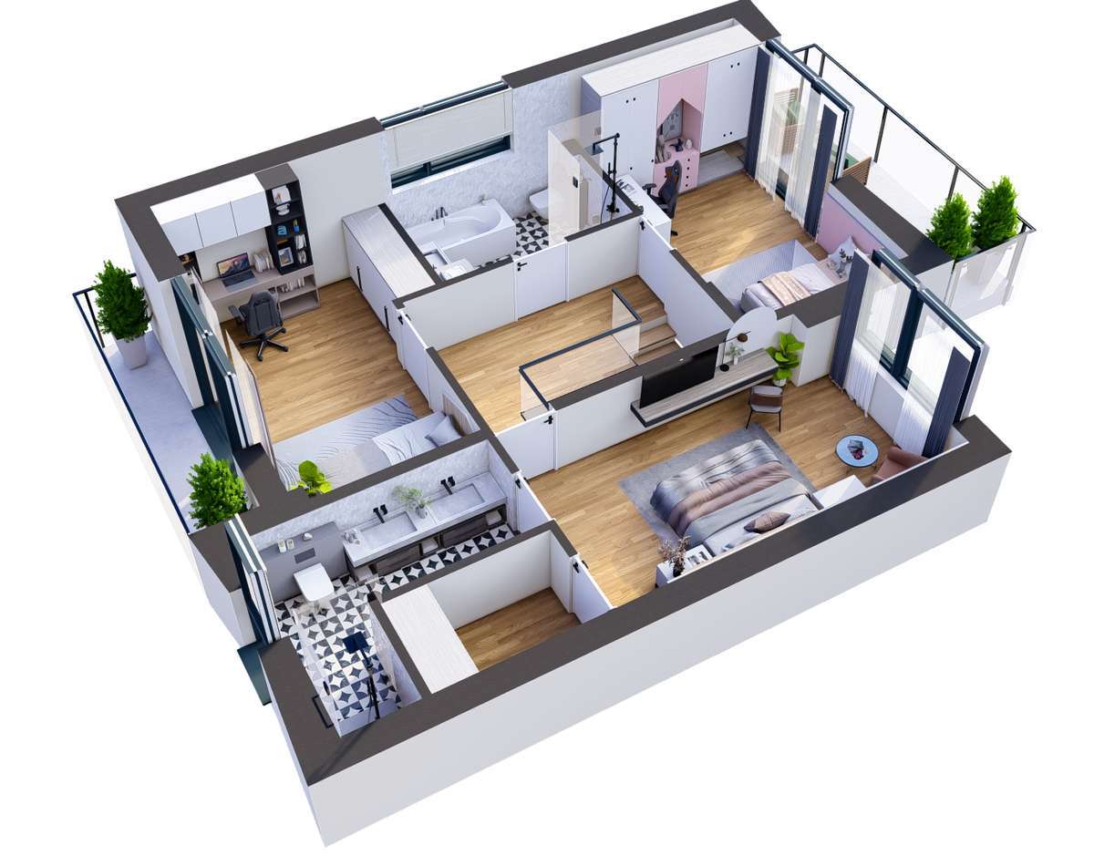 Nowoczesny dom szeregowy 114m² 8B | Garaż, ogród i taras | Lipiec 2026 - Pełny obrazek: 4/12