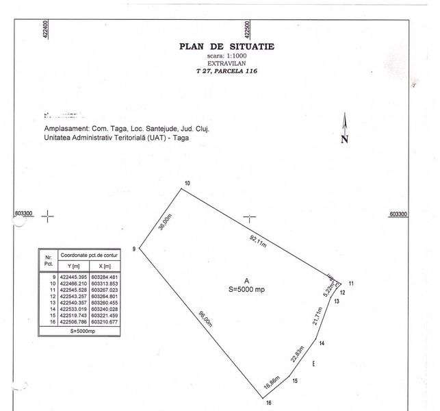 vand teren agricol  extra si intravilan  comuna TAGA judetul  CLUJ - Imagine principală: 5/8