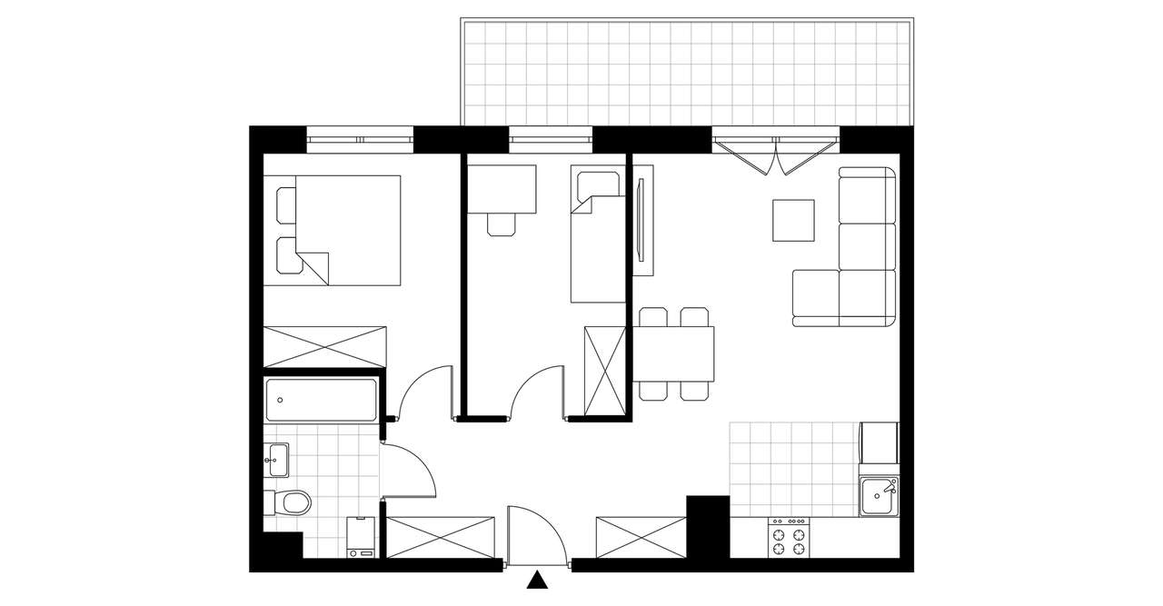 ul. Powstańców | mieszkanie 3-pok. | F 97 - Pełny obrazek: 3/7