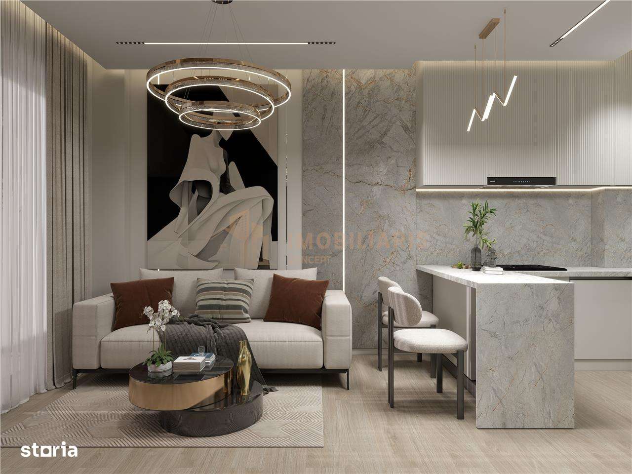 COMISION ZERO-Apartament 2  camere imobil nou zona Constantin Brancove - Imagine principală: 4/14