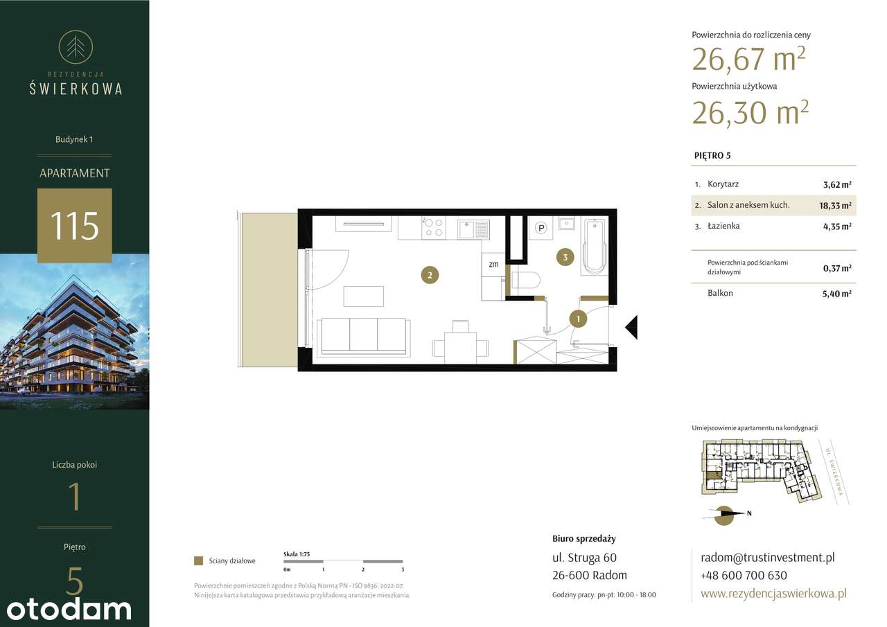 Rezydencja Świerkowa | mieszkanie 1-pok. | 115 - Pełny obrazek: 3/8
