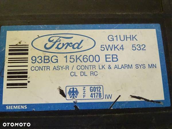 MODUŁ STEROWNIK KOMFORTU FORD MONDEO MK1 93BG15K600EB / 5WK4532 NR180 - 2