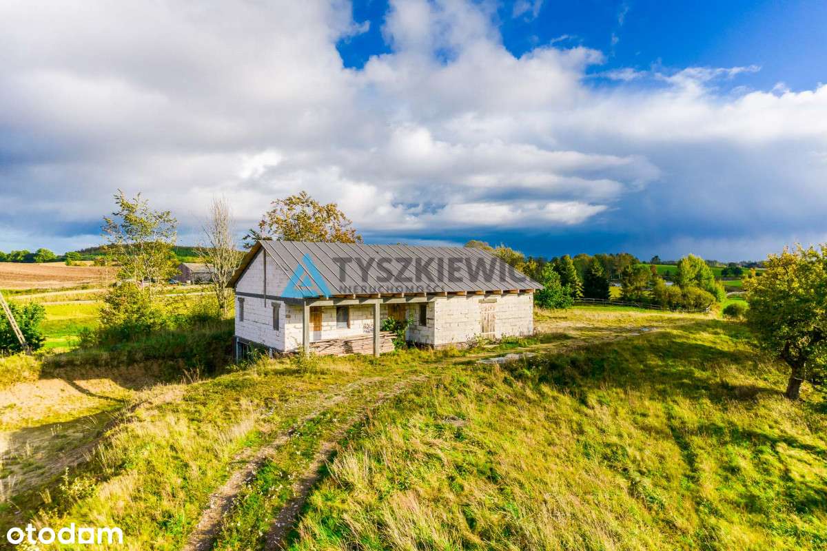 Działka z rozpoczętą budową domu w Ciemnie - Pełny obrazek: 5/20