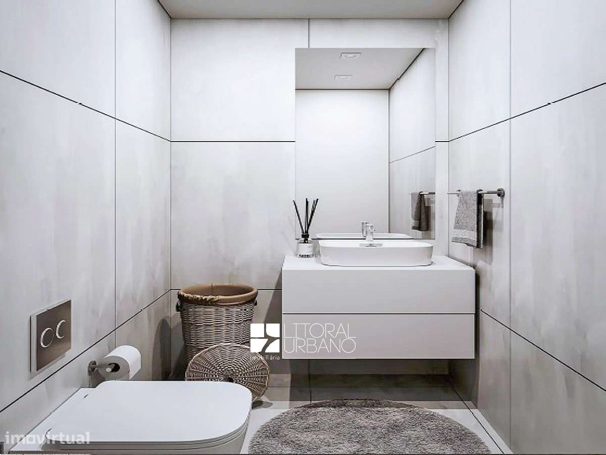 Apartamento T1+1 com varanda em Canidelo-14