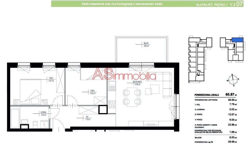 Bez Prowizji!Okazja!Gotowe,61m2,Warszawa-Tarchomin-8