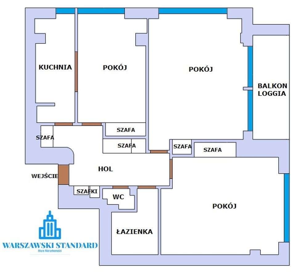 Trzy pokoje + loggia blisko pl. Unii Lubelskiej - Pełny obrazek: 2/10