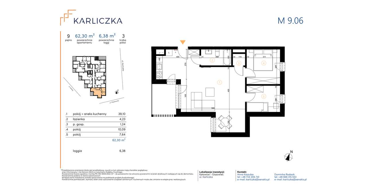Karliczka | mieszkanie 3-pok. | A.9.06 - Pełny obrazek: 2/7