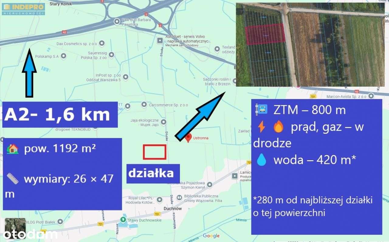 Działka budowlana 1200 m2 Duchnów Wz Ztm media-5