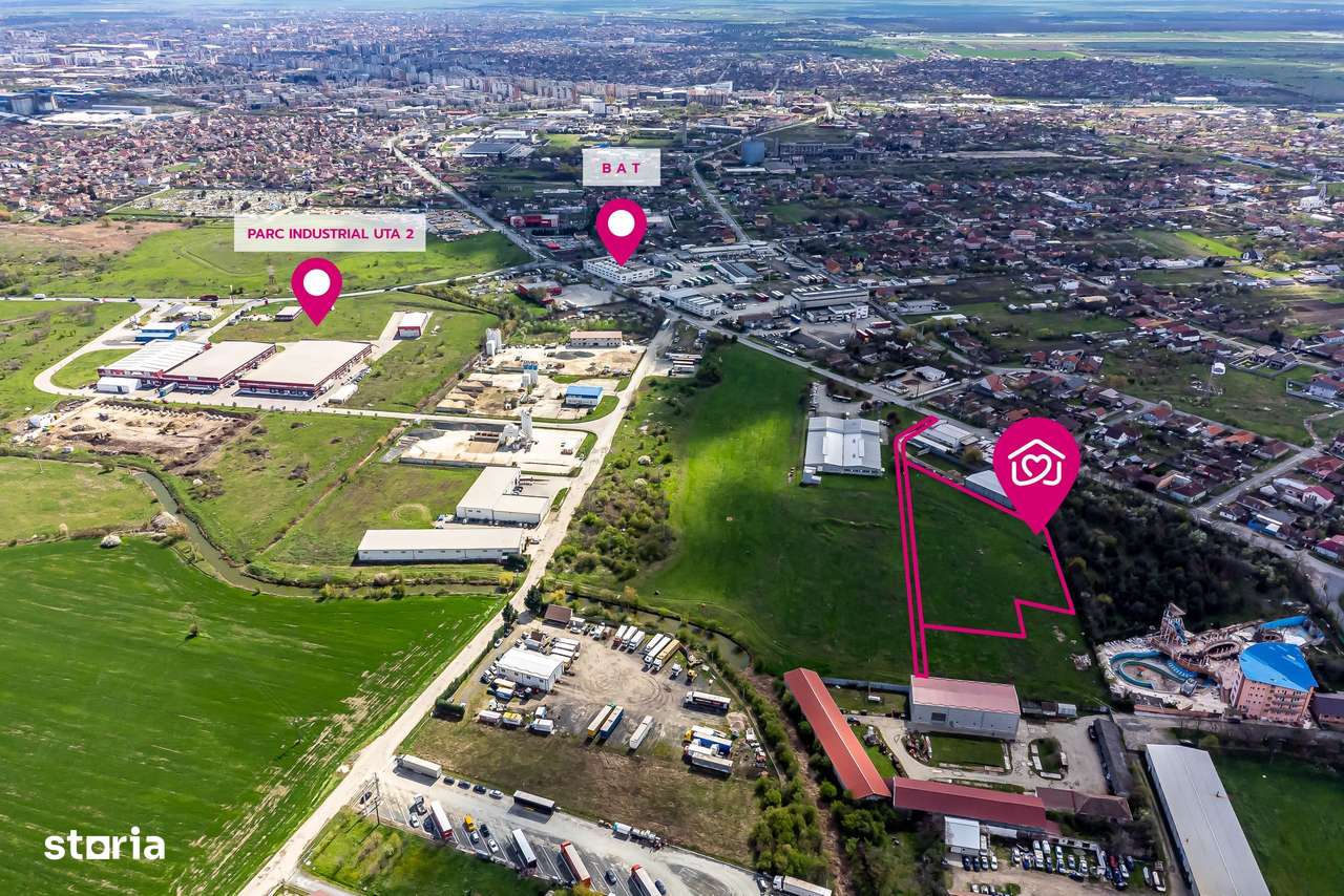 Teren cu PUZ in Arad, servicii, industrie, depozitare 8.307 mp - Imagine principală: 4/6