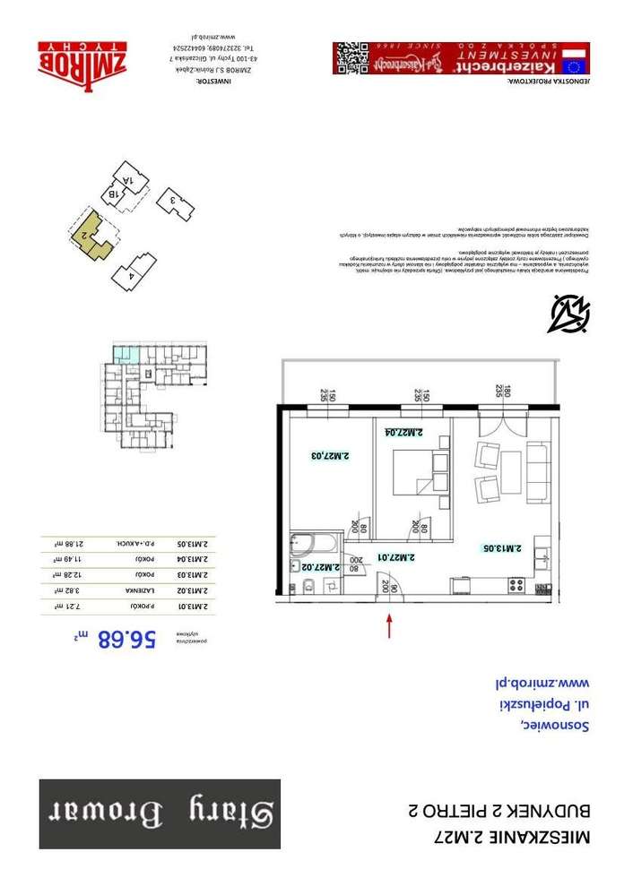 Stary Browar | mieszkanie 3-pok. | 2M27 - Pełny obrazek: 4/10