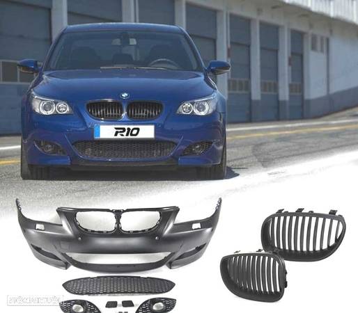 KIT PARA-CHOQUES + GRELHA PARA BMW E60 03-07 LOOK M5 PDC SRA - 1