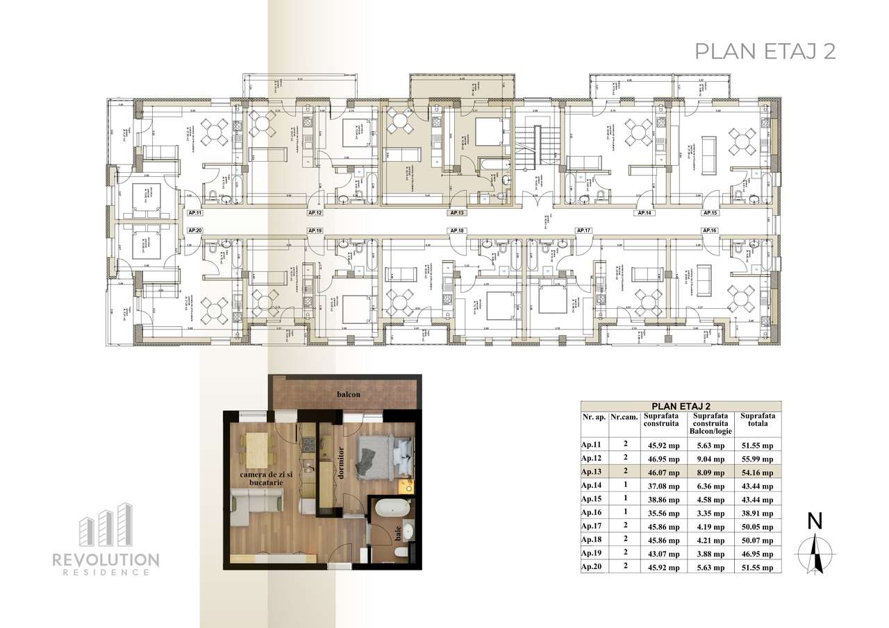 NEW! COMISION 0% - Apartamente 1 si 2 camere - Oltului 13A, Baia Mare-6