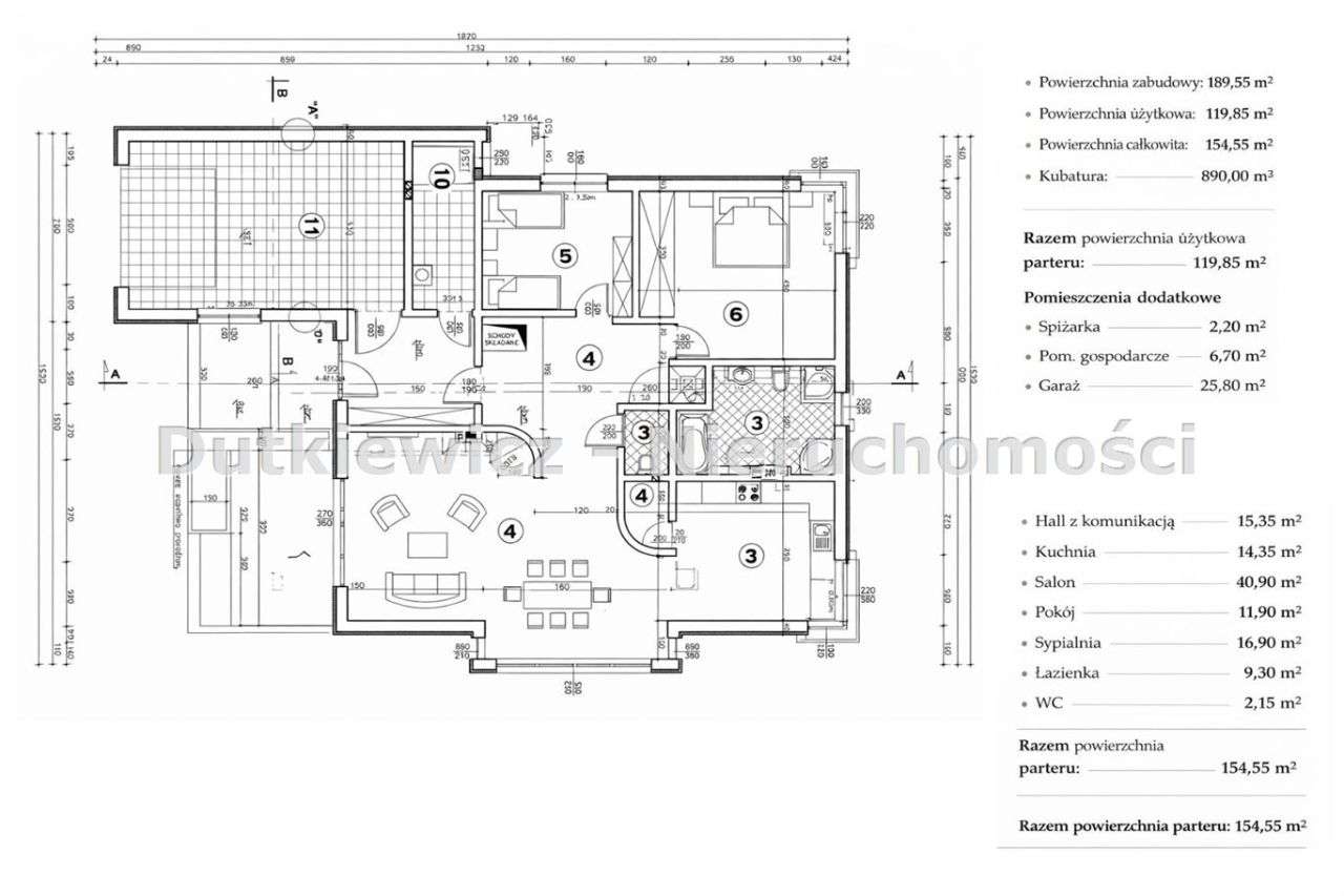 Dom parterowy Studzienice | 119,85 m²-12