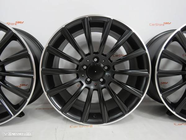 Jantes Look Mercedes Turbine 18 x 7.5 et 44 +8.5 et 43 5x112 Preto Matte - 3