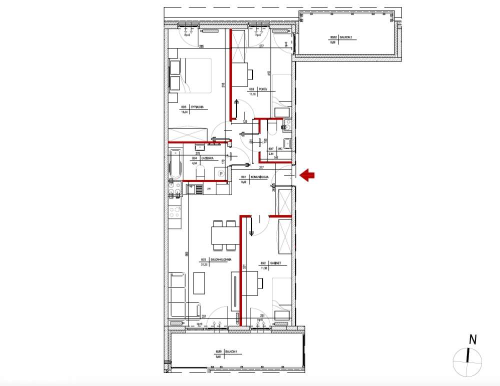 NOWE 74m2 Wykończone 4pokoje KLIMA Garderoba 2Balkony IVp Bella Vista!-19