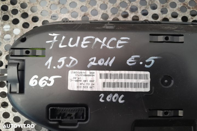 Ceasuri bord 248100049R Renault Fluence 1  [din 2009 pana  2013] Sedan 1.6 MT (110 hp) - 3
