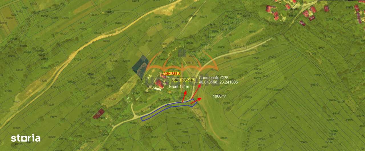 Teren agricol de vanzare in INUCU-Aghires, 1000m² Extravilan - Imagine principală: 4/6