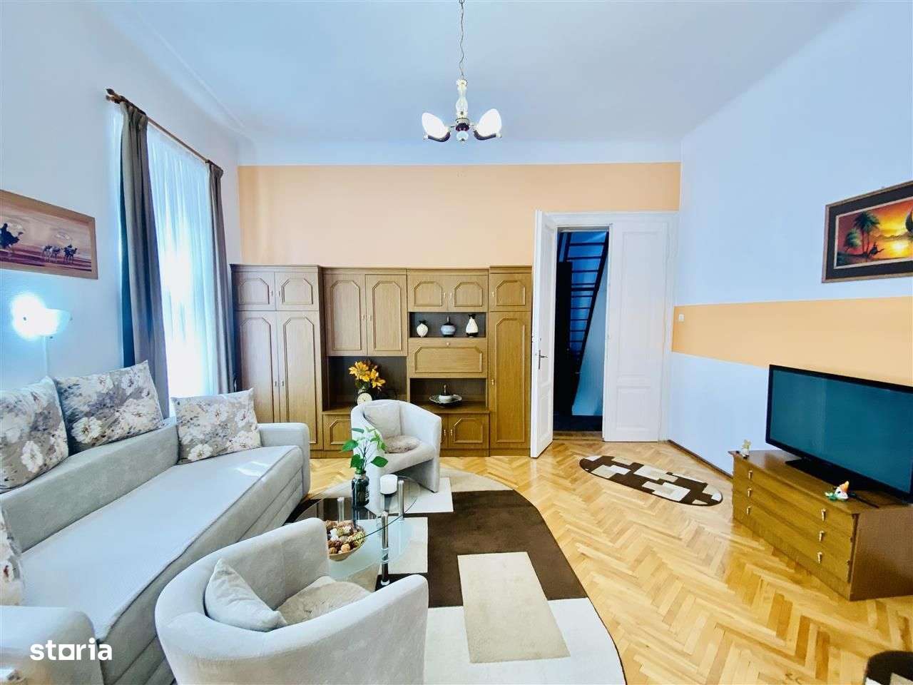 Ap. la vila in centrul Sibiului - 2 camere, pivnita, curte - 65 mpu-1