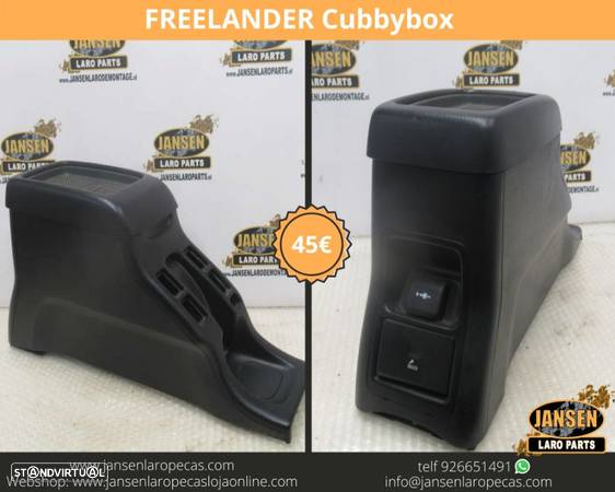 Land rover freelander cinza cubby box Apoio Braco preto - 1