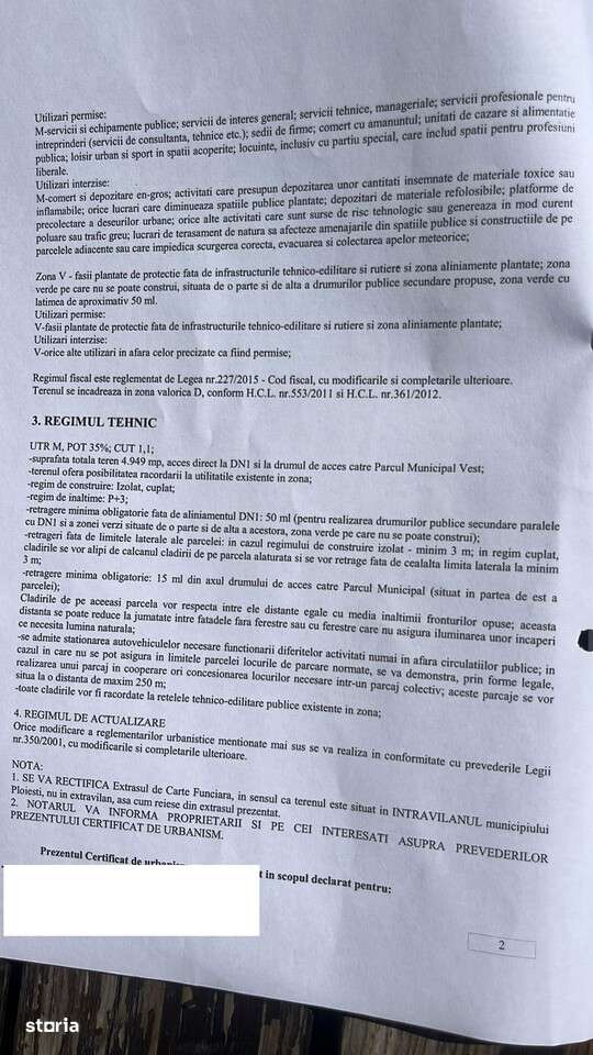 PARC VEST - Centura -ter. intravilan , 4949mp - 150000 euro - Imagine principală: 3/4