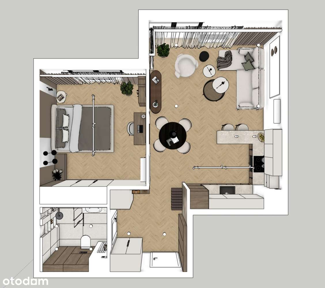 Nowe 2-pokojowe przestronne mieszkanie 53 m² - Pełny obrazek: 4/7
