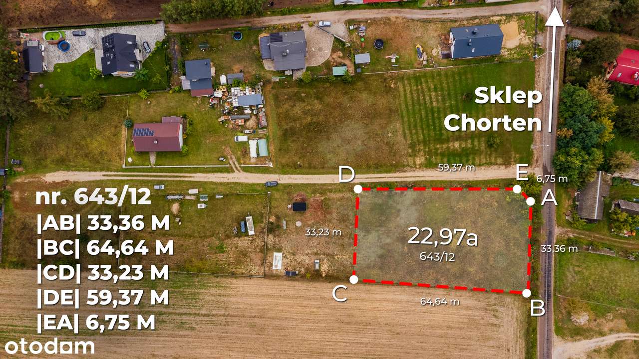 DZIAŁKA Z WZ, POGORZAŁKI, 2 297 m² ASFALT, MEDIA W DRODZE-4