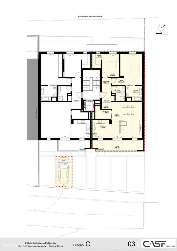 Apartamento T2 - Fração C - Samora Correia - CASF-1