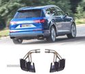 PONTEIRAS DE ESCAPE PARA AUDI Q7 3.0T DIESEL 16-19 LOOK SQ7 PRETAS - 1