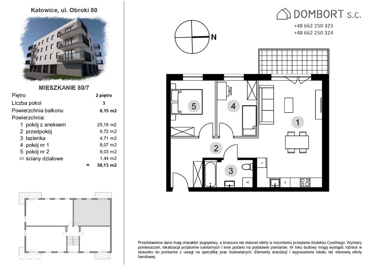 Mieszkanie, Katowice - ul. Obroki 80 - Pełny obrazek: 2/8