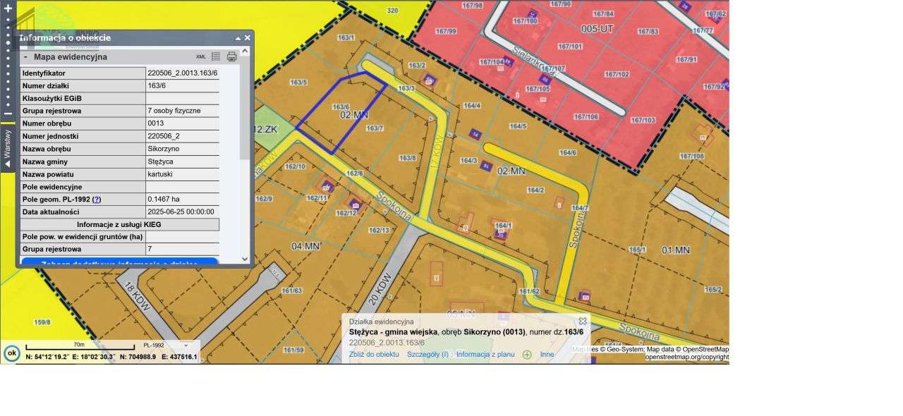 Działka budowlana w Sikorzynie z mediami i Mpzp-13