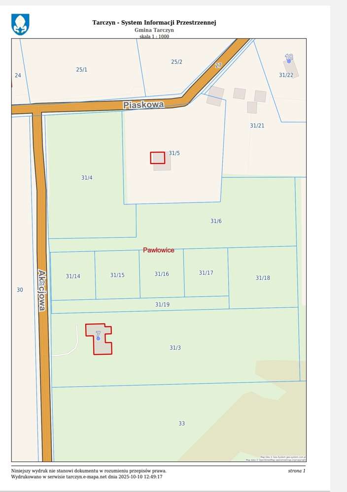 Pawłowice gm. Tarczyn, dobry dojazd S7 - Pełny obrazek: 4/5