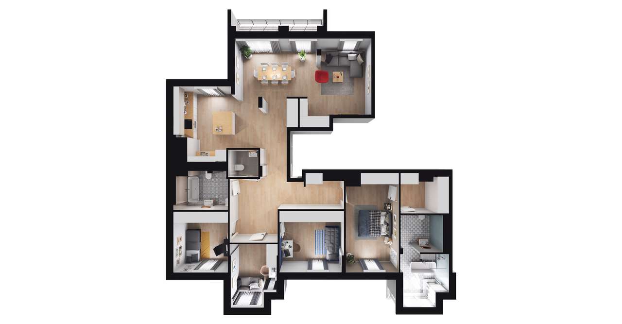 Perfumiarnia 2 | mieszkanie 128,28  m² | B.06.37 - Pełny obrazek: 3/7