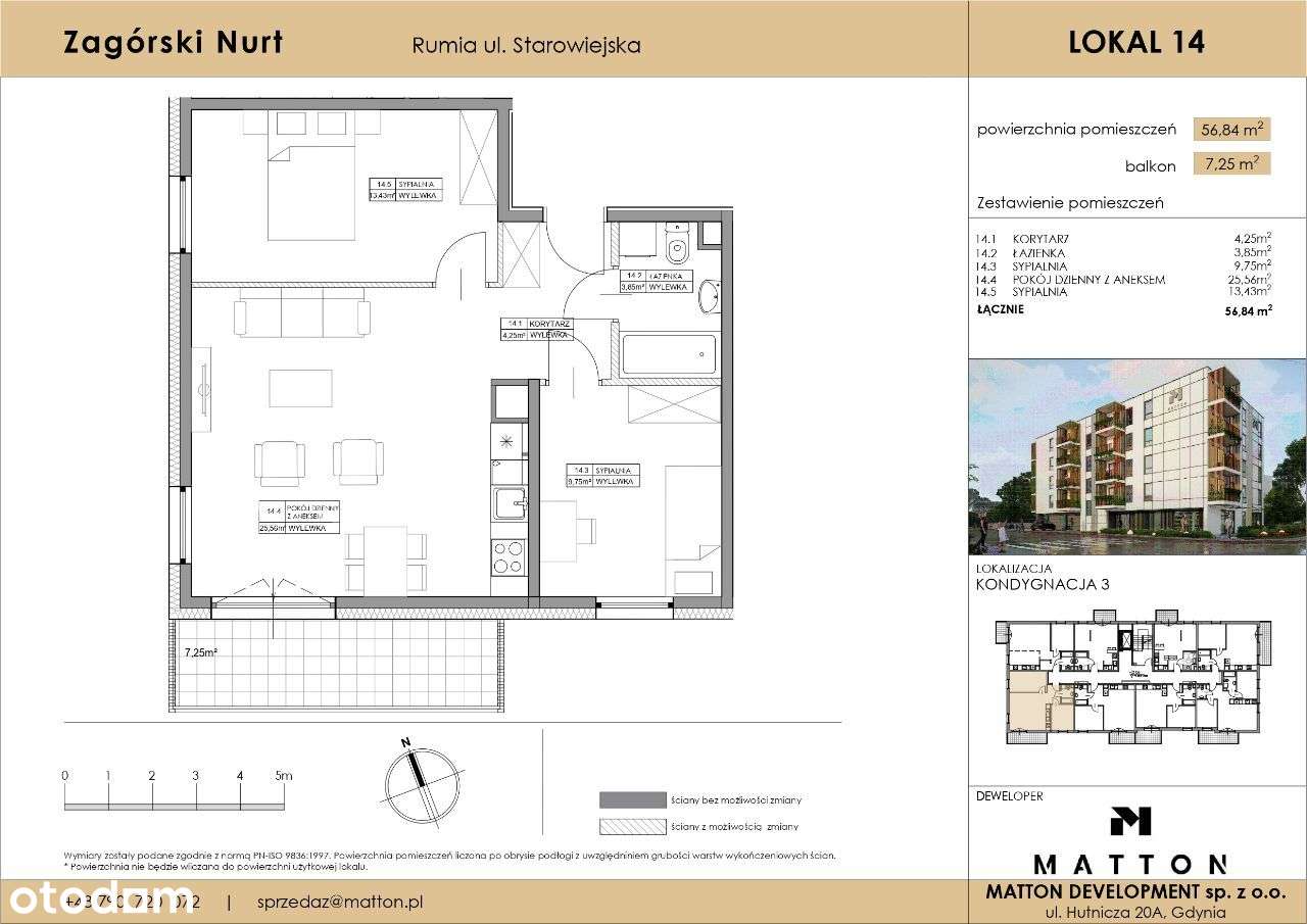 Mieszkanie 3-pokojowe z balkonem - Centrum Rumi - Pełny obrazek: 2/13