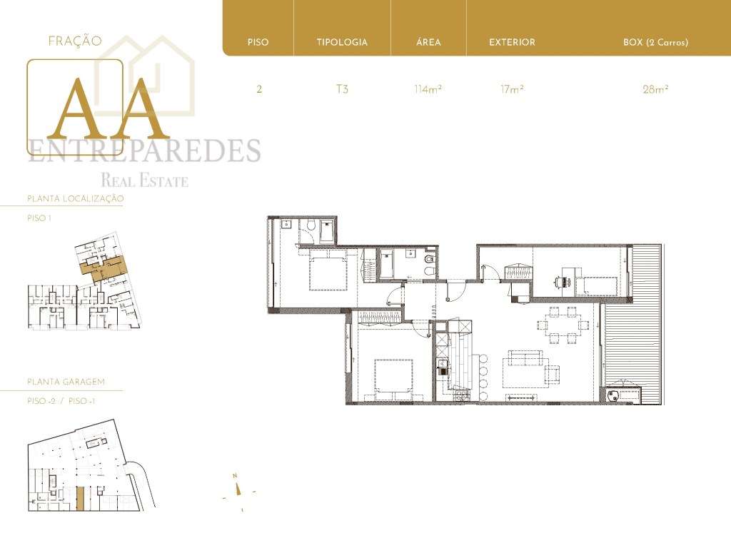Apartamento T3 em São Felix da Marinha, perto do mar para comprar. ...-15