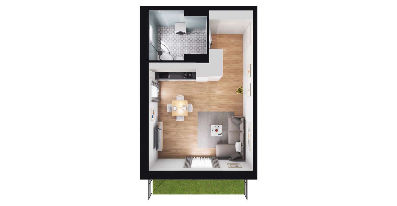 1-pokojowe mieszkanie 32m2 Bezpośrednio - Pełny obrazek: 2/8