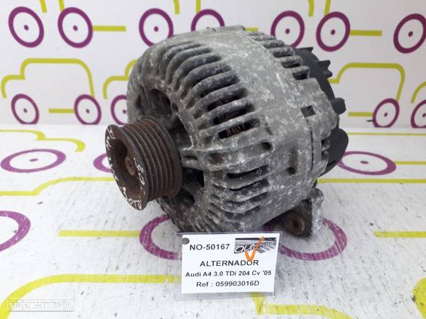 Alternador Audi A4 Quattro 3.0 TDi 204Cv de 2005 - Ref: 059903016D - NO50167 - 4