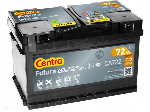 Akumulator CENTRA FUTURA 12V 72Ah 720A CA722 Rybnik - 1