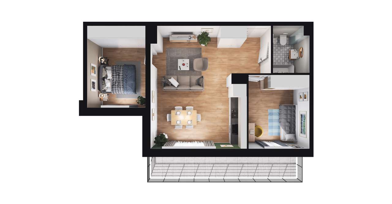 Fokus Bielany  | mieszkanie 3-pok. | 14 - Pełny obrazek: 3/8