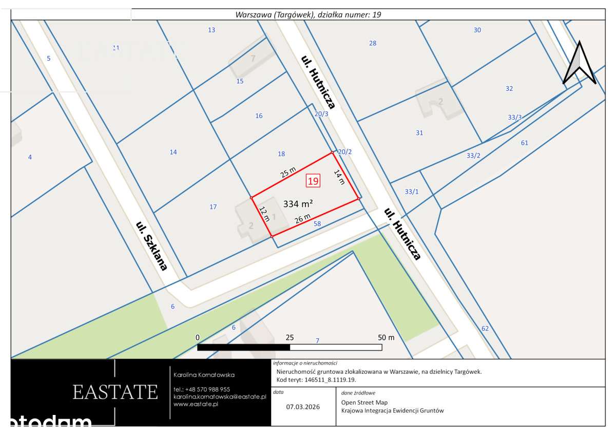 Działka inwestycyjna 335 m² – Targówek-2