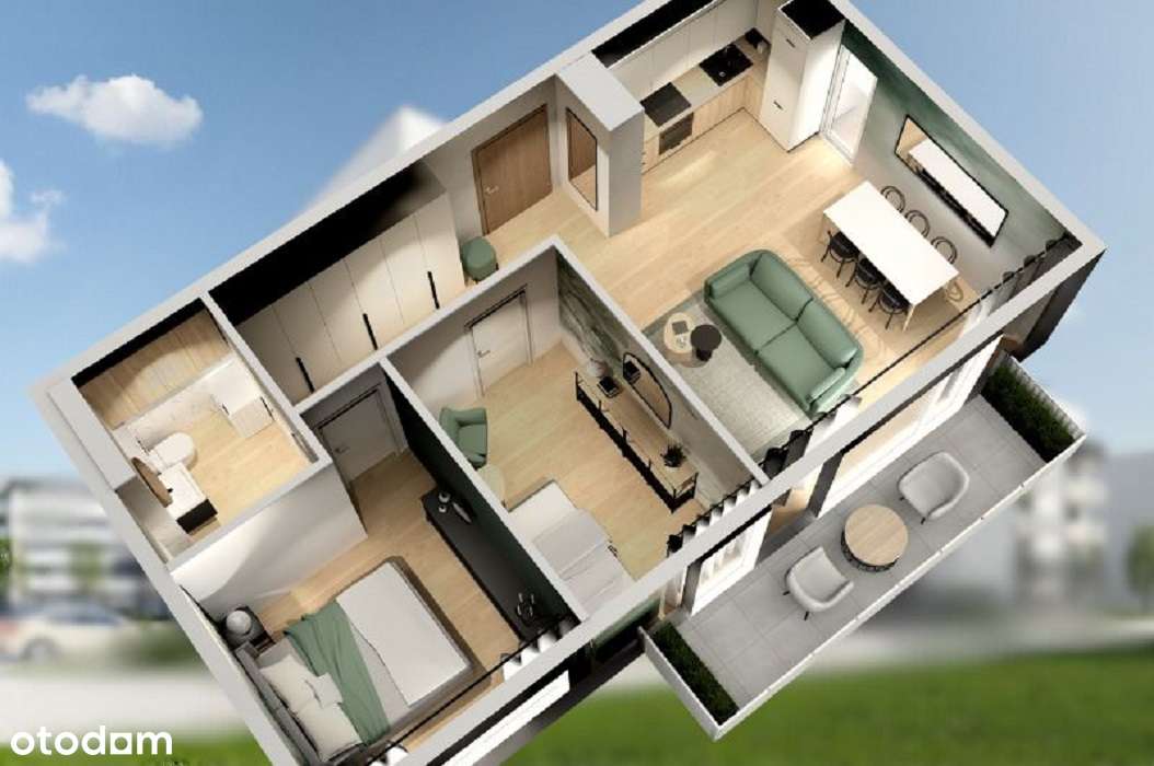 3 pok. z dużym balkonem | Osiedle Widokowe - Pełny obrazek: 4/4