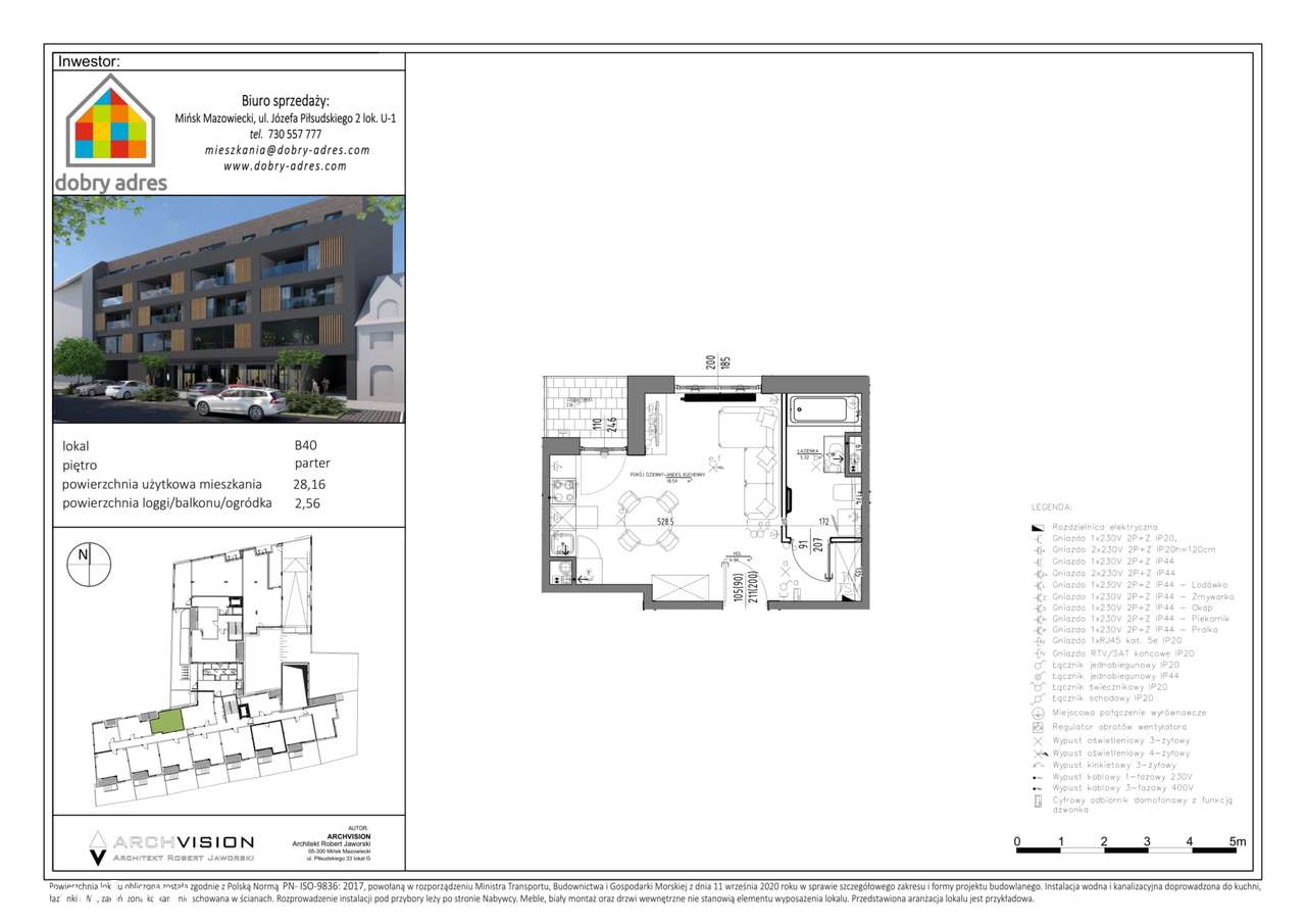 Okrzei 9 | mieszkanie 1-pok. | B40 - Pełny obrazek: 2/12