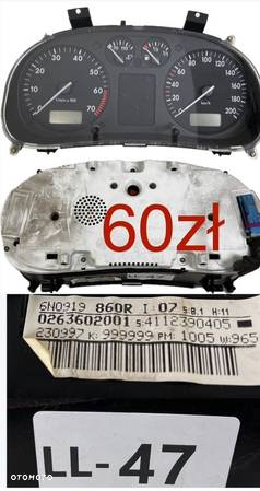 Tania wysyłka 10 zł Licznik Zegary Saab 900 Cabrio 96-98r VW Golf II 83-92r 6160512002 6N0919860T 860R VW Polo III Seat Ibiza I II Inca 6K0920850 801C - 12