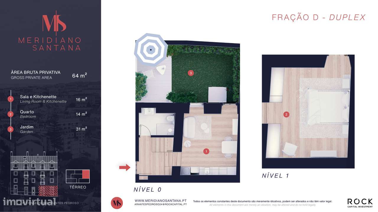 MERIDIANO SANTANA | T1 Duplex com Jardim Privativo em Arroios-4