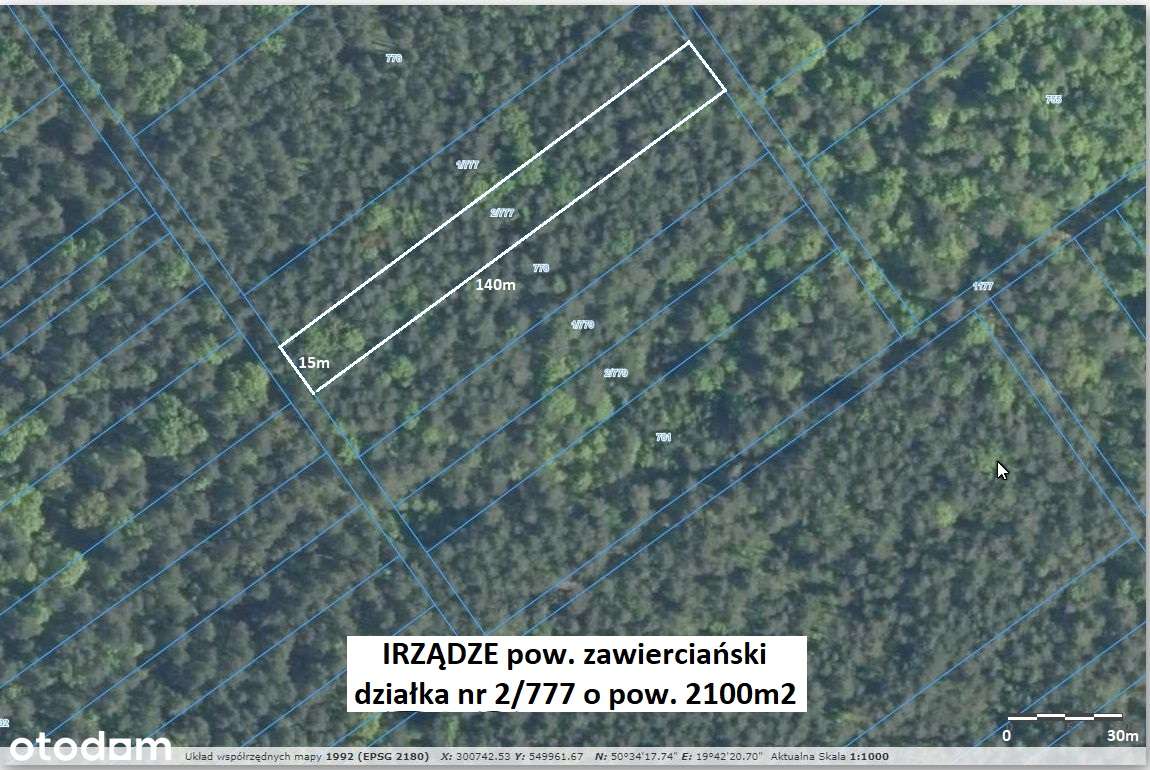 Najtańsza działka leśna na Śląsku 2100m2 (K-ce 70km,Kraków 82km) - Pełny obrazek: 3/20