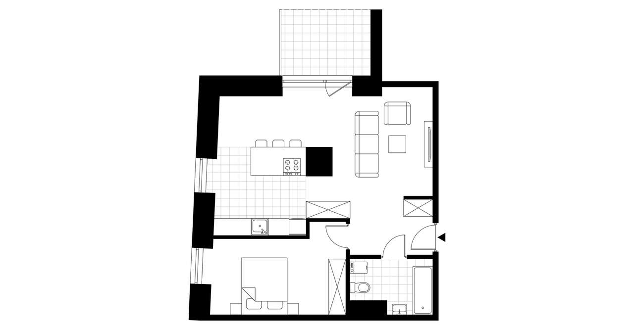 2-pokojowe mieszkanie 53m2 + taras Bez Prowizji - Pełny obrazek: 3/8