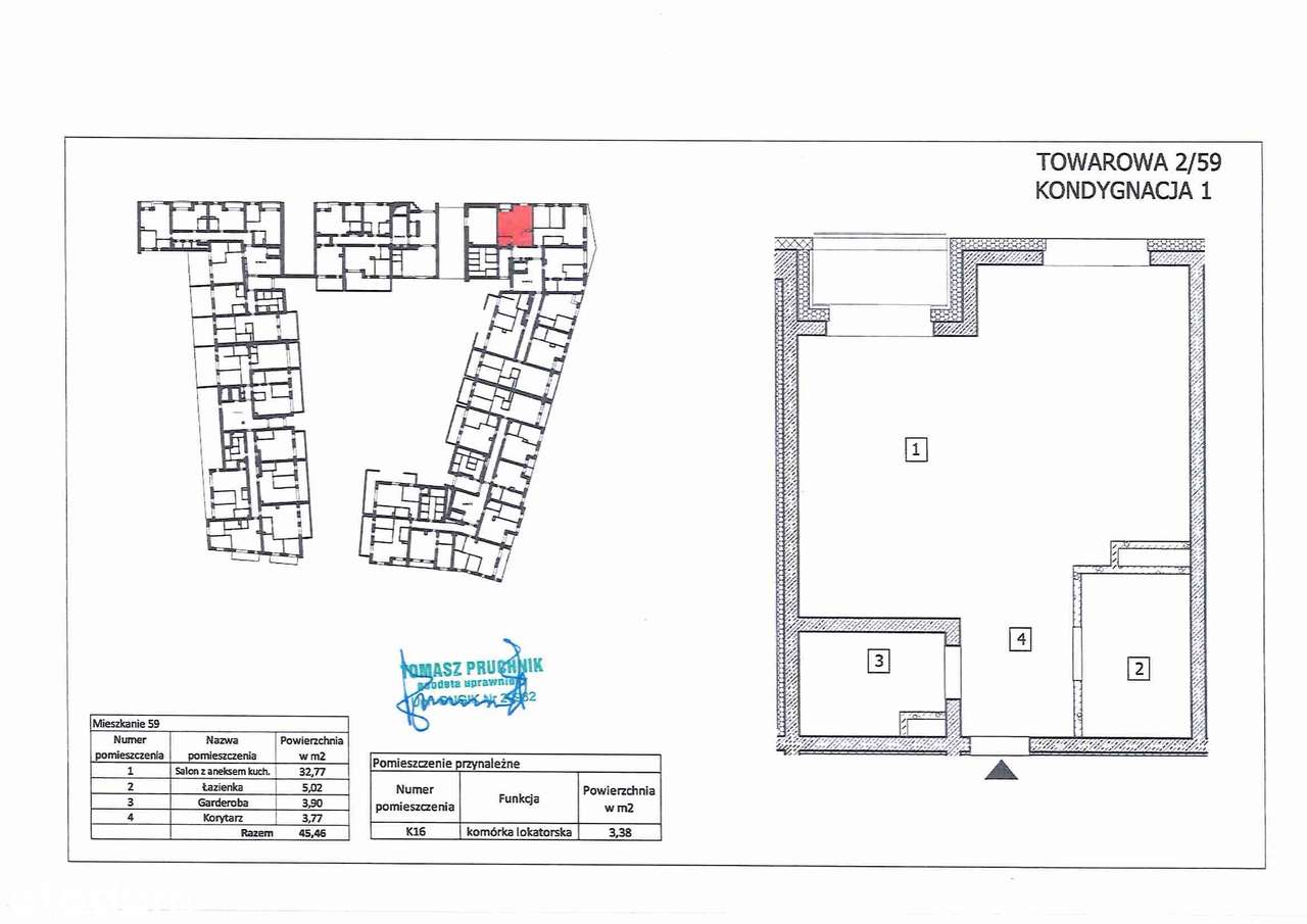 1-pokojowe mieszkanie 45m2 Bez Pośredników - Pełny obrazek: 2/7
