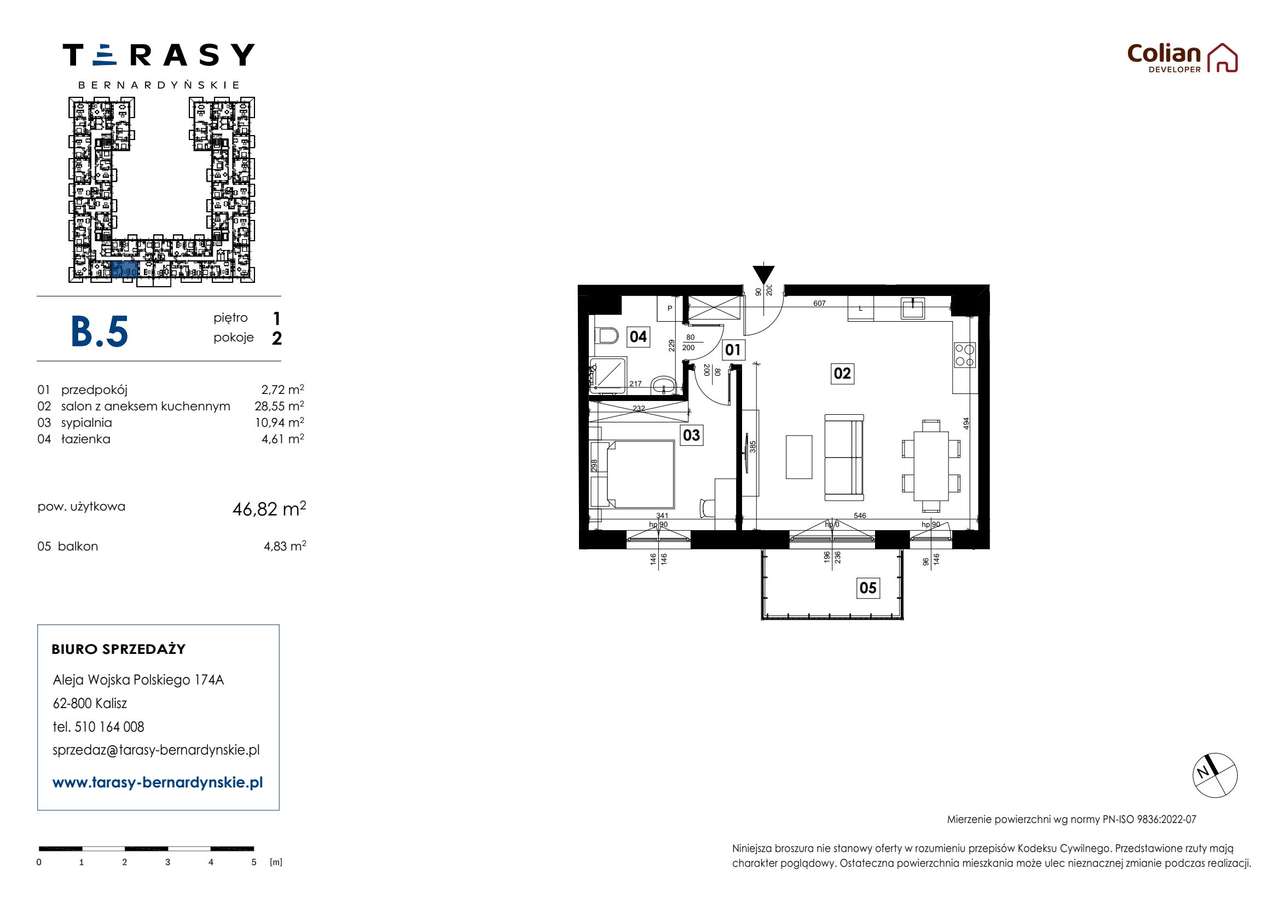 2-pokojowe mieszkanie 47m2 + balkon Bezpośrednio - Pełny obrazek: 2/9