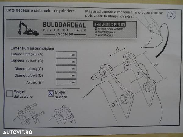 Cupa taluz de 1,8 m  pt. excavatoare - 5