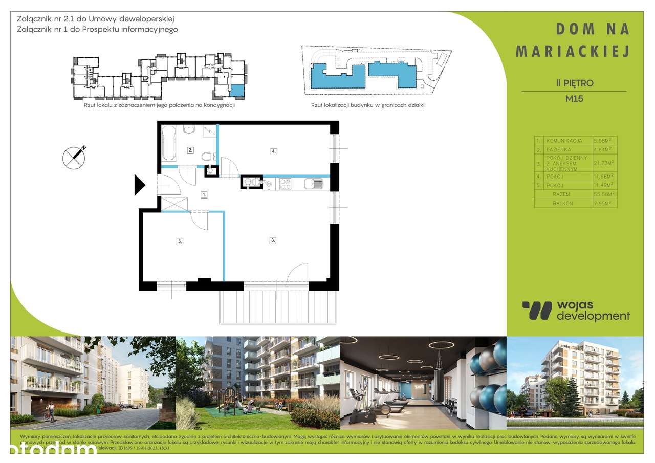Dom na Mariackiej | mieszkanie M15 - Pełny obrazek: 3/8
