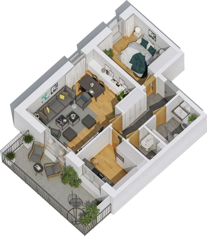 2-pokojowe mieszkanie | 49 m2 | Balkon - Pełny obrazek: 4/12